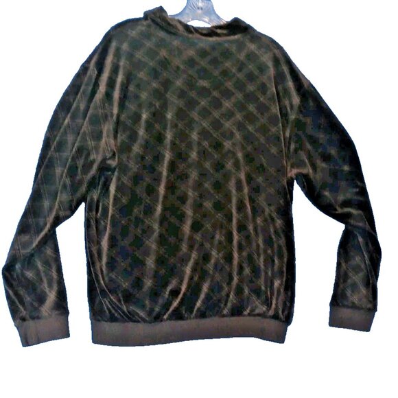 John Blair Vintage Men’s XL Black Velour Polo Sweater – Long Sleeve, Collared - Picture 6 of 7